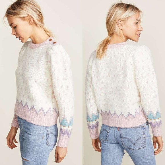 LoveShackFancy Rosie Alpaca Wool Soft Sweater XS - Picture 5 of 16